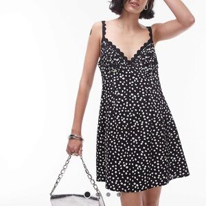 Black and White Polka Dot Mini Sundress